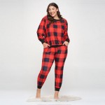 Red Plaid Loungewear Top PLUS (top only)