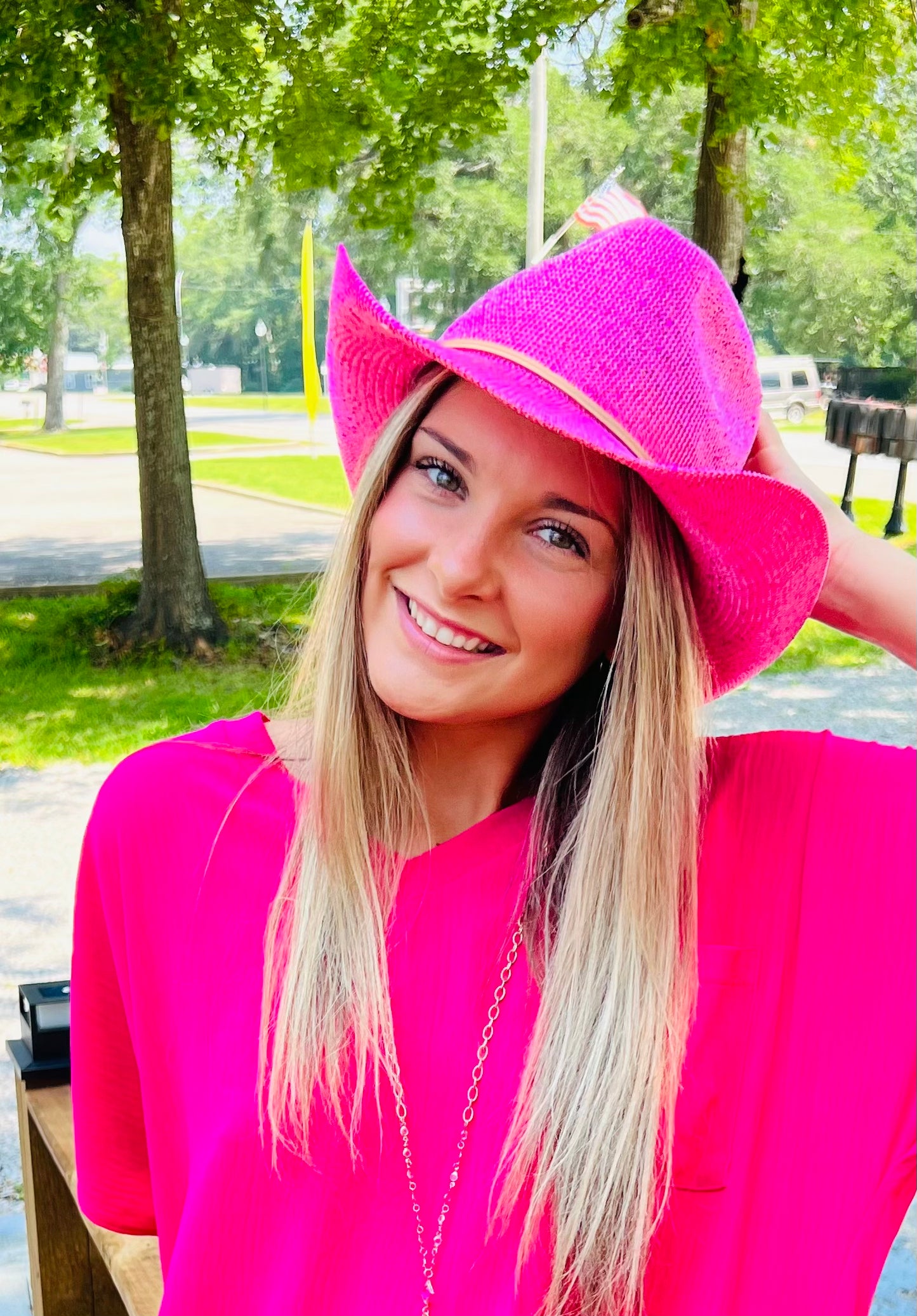 Cowgirl Hat in Hot Pink